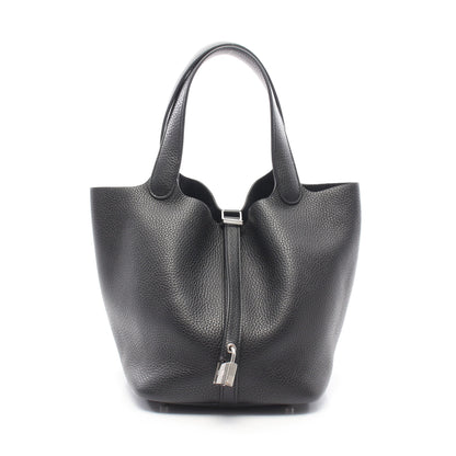 ピコタンロックMM ハンドバッグ トリヨンクレマンス ブラック シルバー金具 Y刻印 エルメス バッグ HERMES