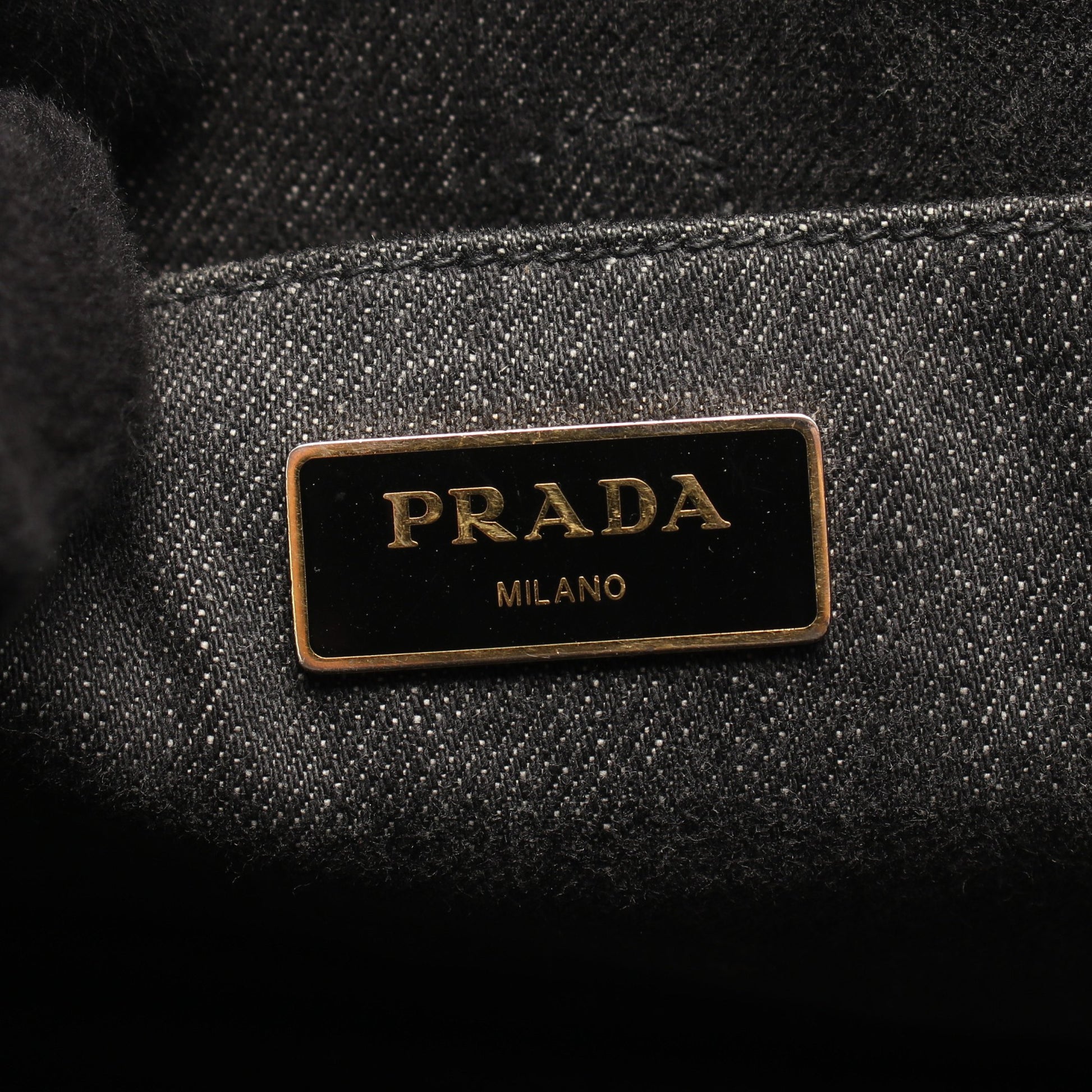 CANAPA DENIM カナパ 2WAY ハンドバッグ トートバッグ デニム ダークグレー プラダ バッグ PRADA
