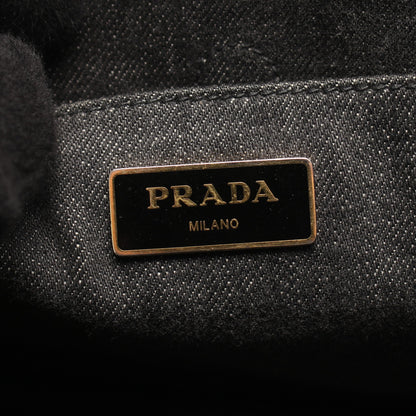 CANAPA DENIM カナパ 2WAY ハンドバッグ トートバッグ デニム ダークグレー プラダ バッグ PRADA