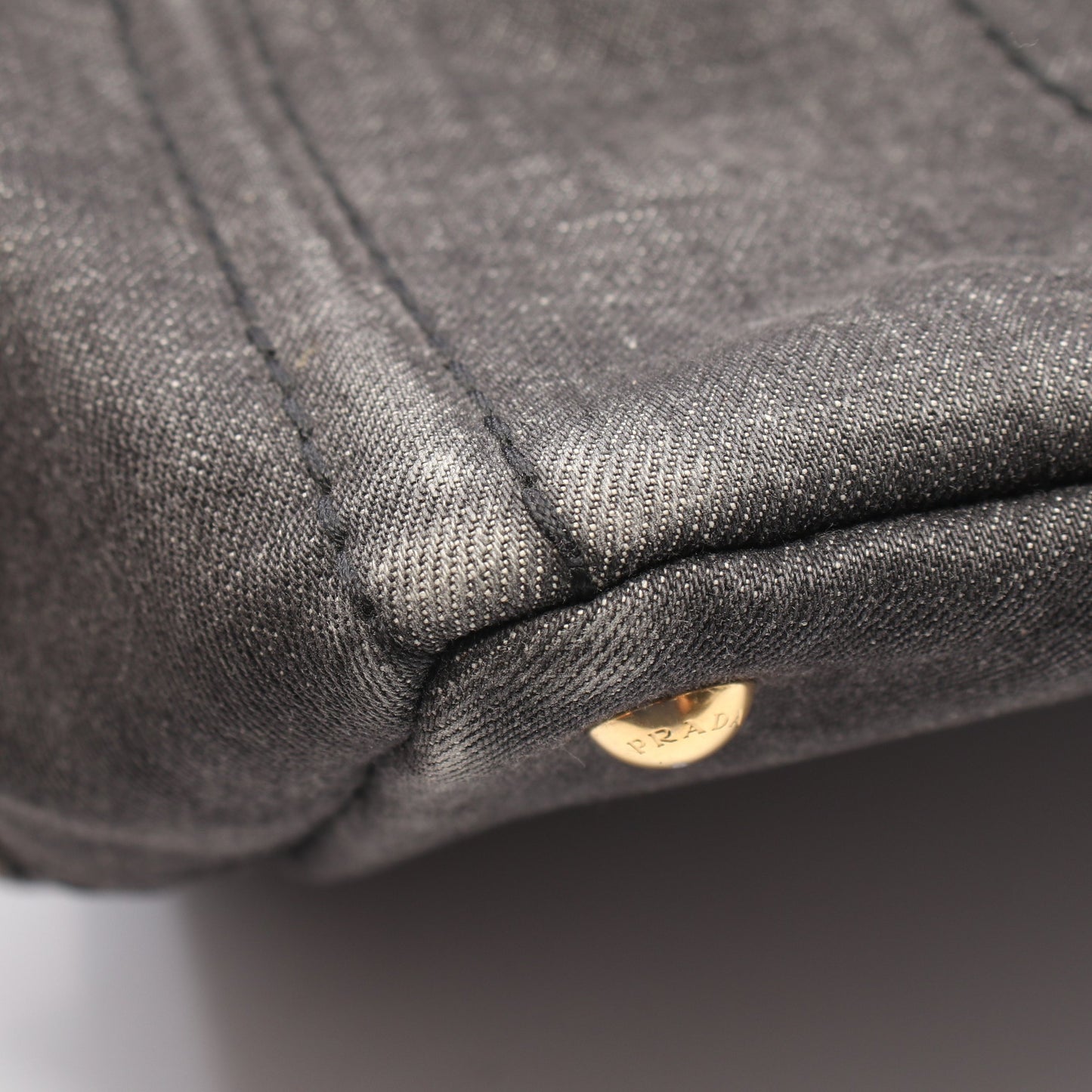 CANAPA DENIM カナパ 2WAY ハンドバッグ トートバッグ デニム ダークグレー プラダ バッグ PRADA