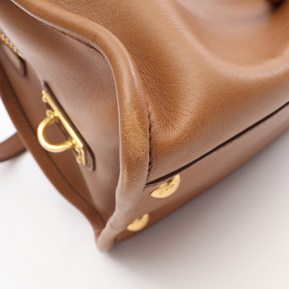 CITY CALF 2WAY ハンドバッグ レザー ライトブラウン プラダ バッグ PRADA