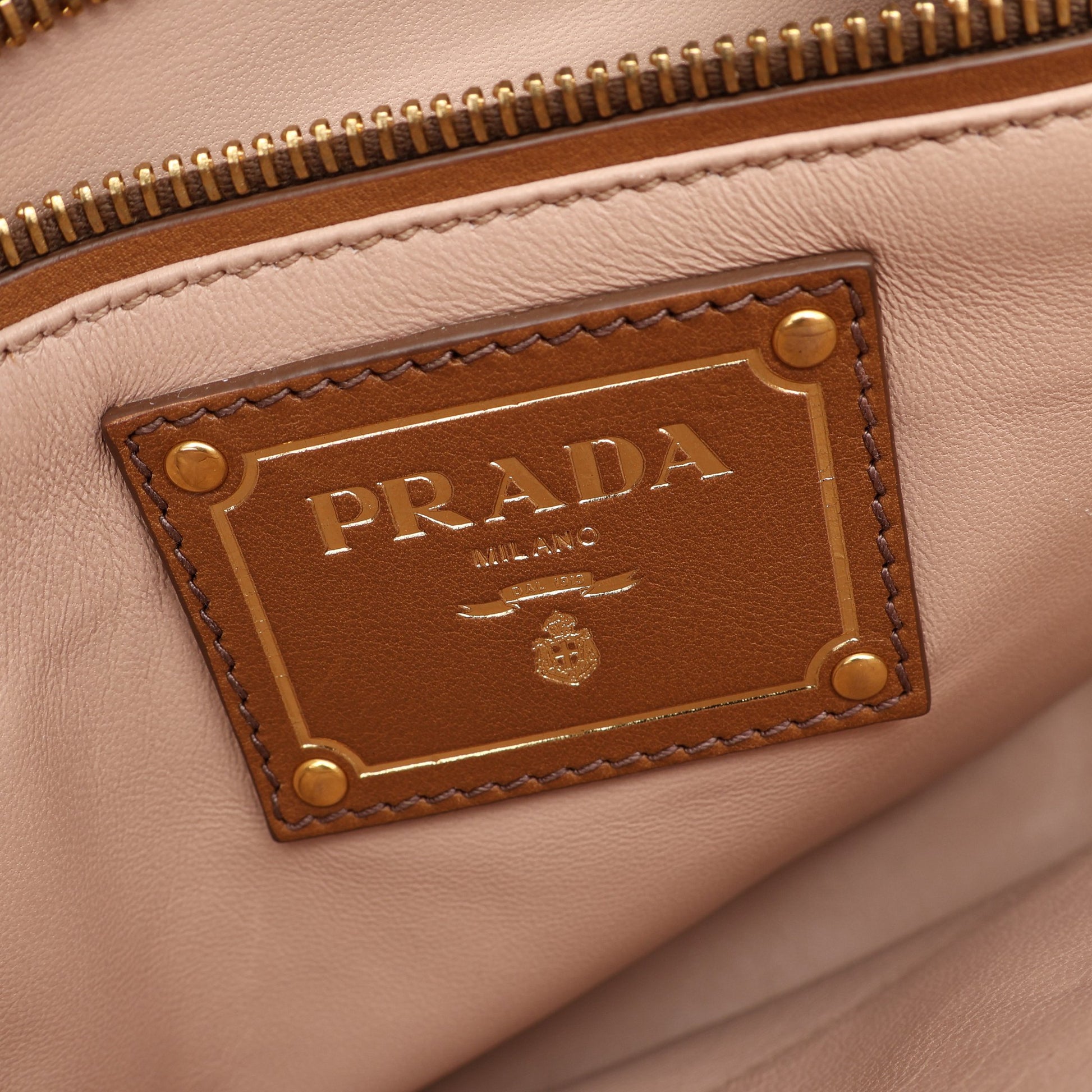CITY CALF 2WAY ハンドバッグ レザー ライトブラウン プラダ バッグ PRADA