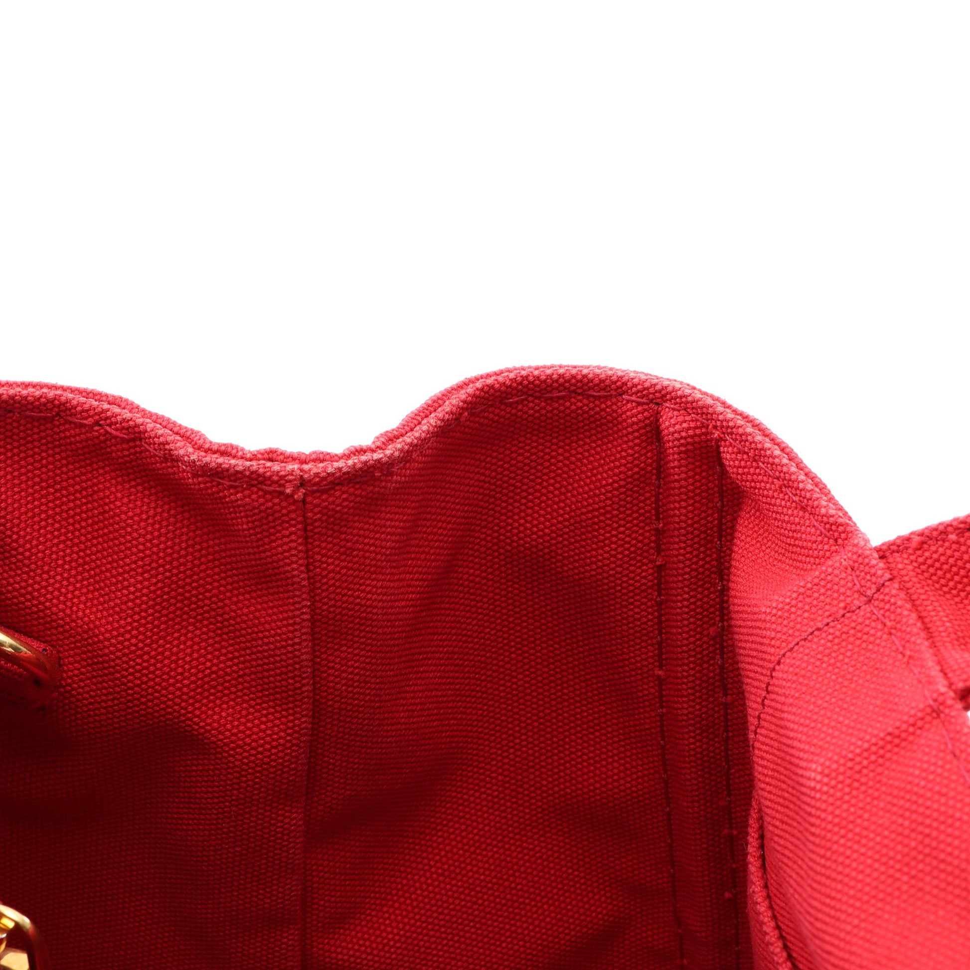 CANAPA カナパ 2WAY ハンドバッグ トートバッグ キャンバス レッド プラダ バッグ PRADA