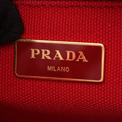 CANAPA カナパ 2WAY ハンドバッグ トートバッグ キャンバス レッド プラダ バッグ PRADA
