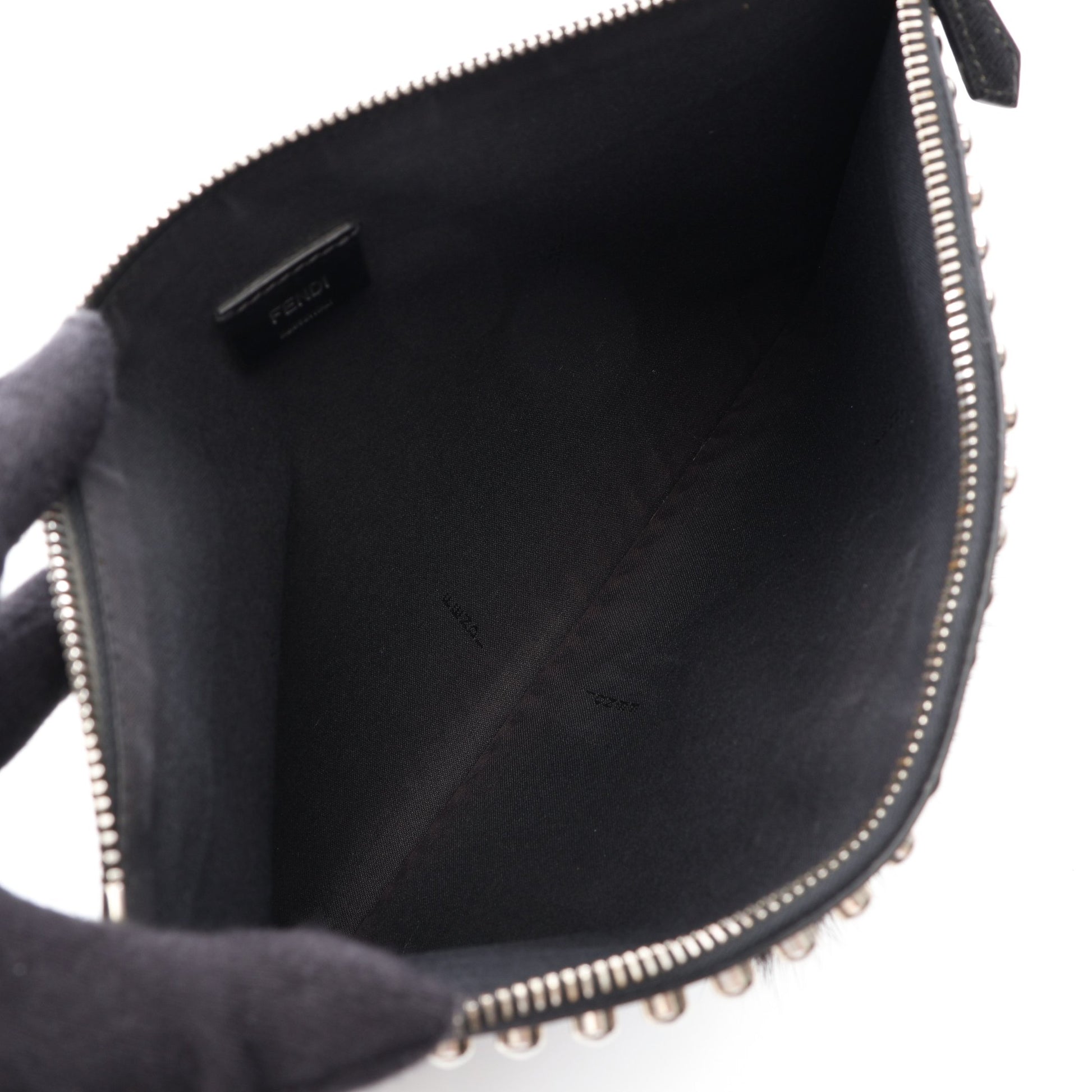 KARLITO クラッチバッグ レザー ブラック フェンディ バッグ FENDI