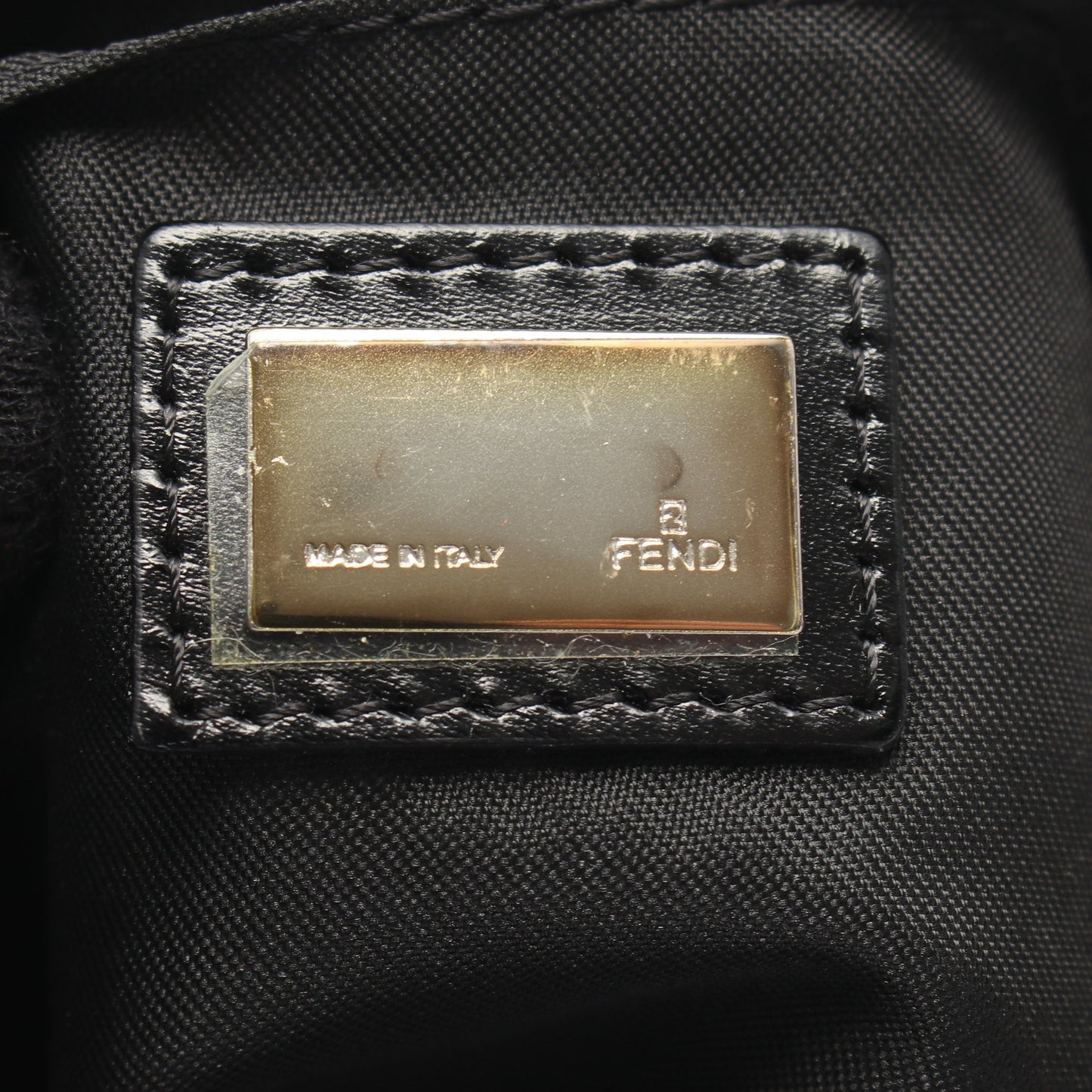 ズッキーノ ショルダーバッグ キャンバス レザー ブラック グレー フェンディ バッグ FENDI