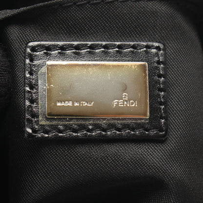 ズッキーノ ショルダーバッグ キャンバス レザー ブラック グレー フェンディ バッグ FENDI