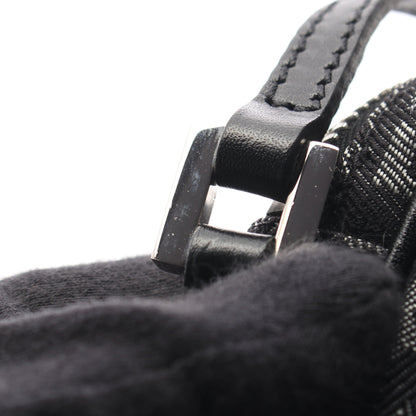 ズッキーノ ショルダーバッグ キャンバス レザー ブラック グレー フェンディ バッグ FENDI