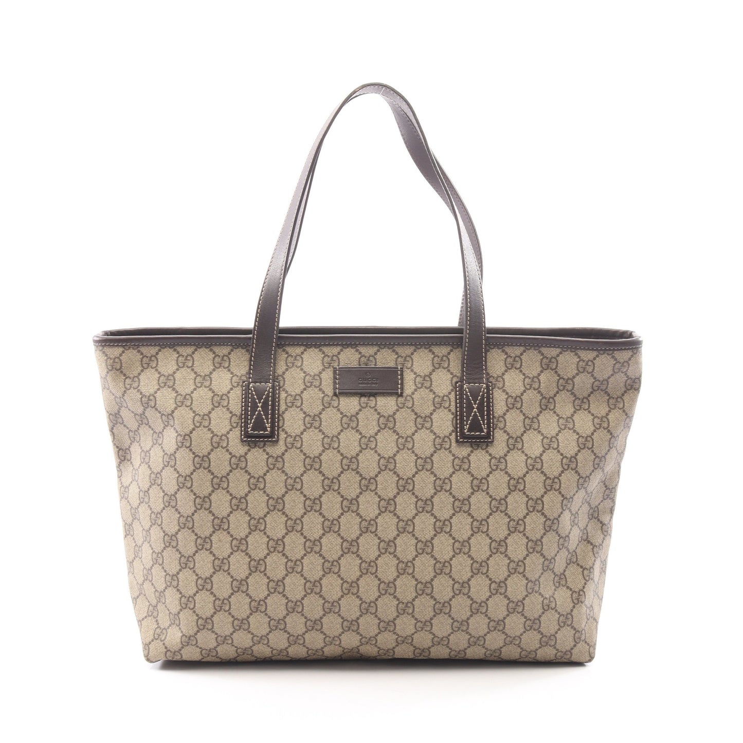 GGスプリーム ショルダーバッグ トートバッグ PVC レザー ベージュ ダークブラウン グッチ バッグ GUCCI