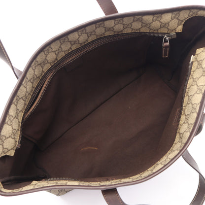 GGスプリーム ショルダーバッグ トートバッグ PVC レザー ベージュ ダークブラウン グッチ バッグ GUCCI