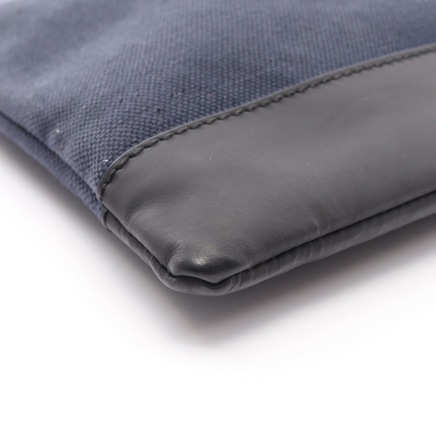 NAVY CLIP L ネイビークリップ クラッチバッグ キャンバス レザー ネイビー ブラック バレンシアガ