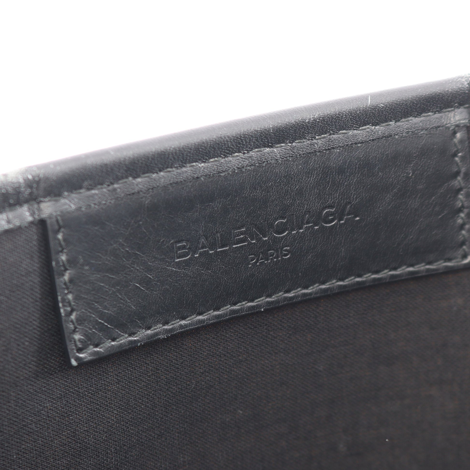 NAVY CABAS S ネイビーカバ ハンドバッグ トートバッグ キャンバス レザー アイボリー ブラック バレンシアガ バッグ BALENCIAGA
