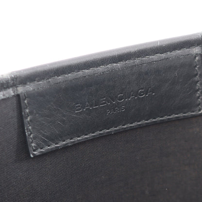 NAVY CABAS S ネイビーカバ ハンドバッグ トートバッグ キャンバス レザー アイボリー ブラック バレンシアガ バッグ BALENCIAGA