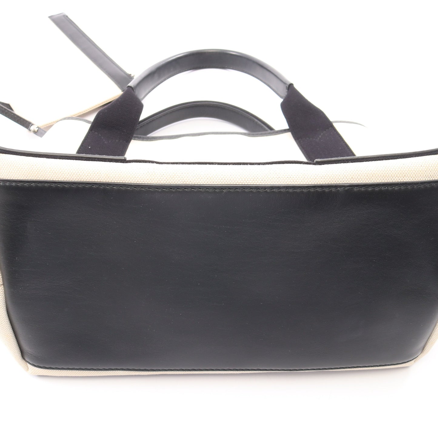 NAVY CABAS S ネイビーカバ ハンドバッグ トートバッグ キャンバス レザー アイボリー ブラック バレンシアガ バッグ BALENCIAGA
