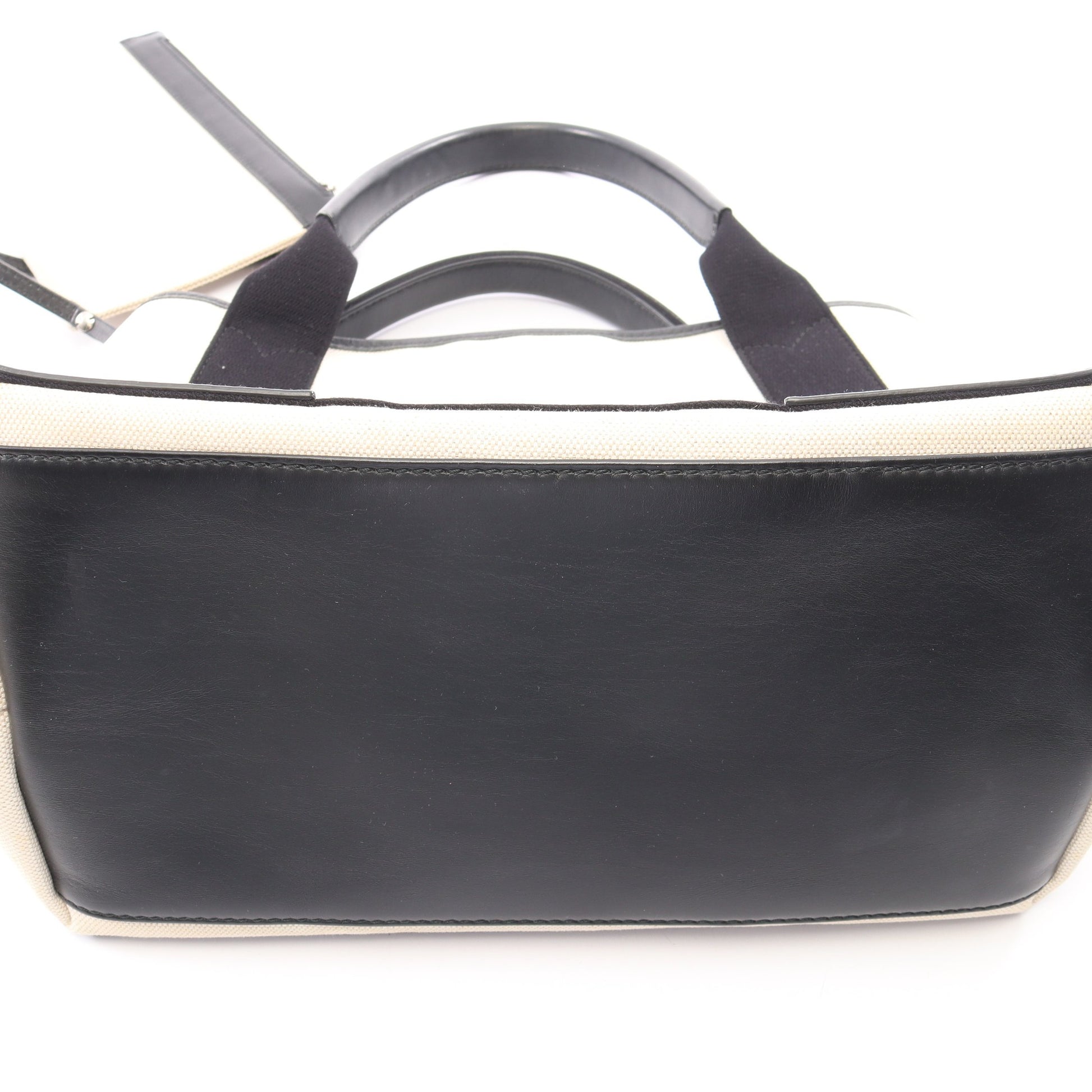 NAVY CABAS S ネイビーカバ ハンドバッグ トートバッグ キャンバス レザー アイボリー ブラック バレンシアガ バッグ BALENCIAGA