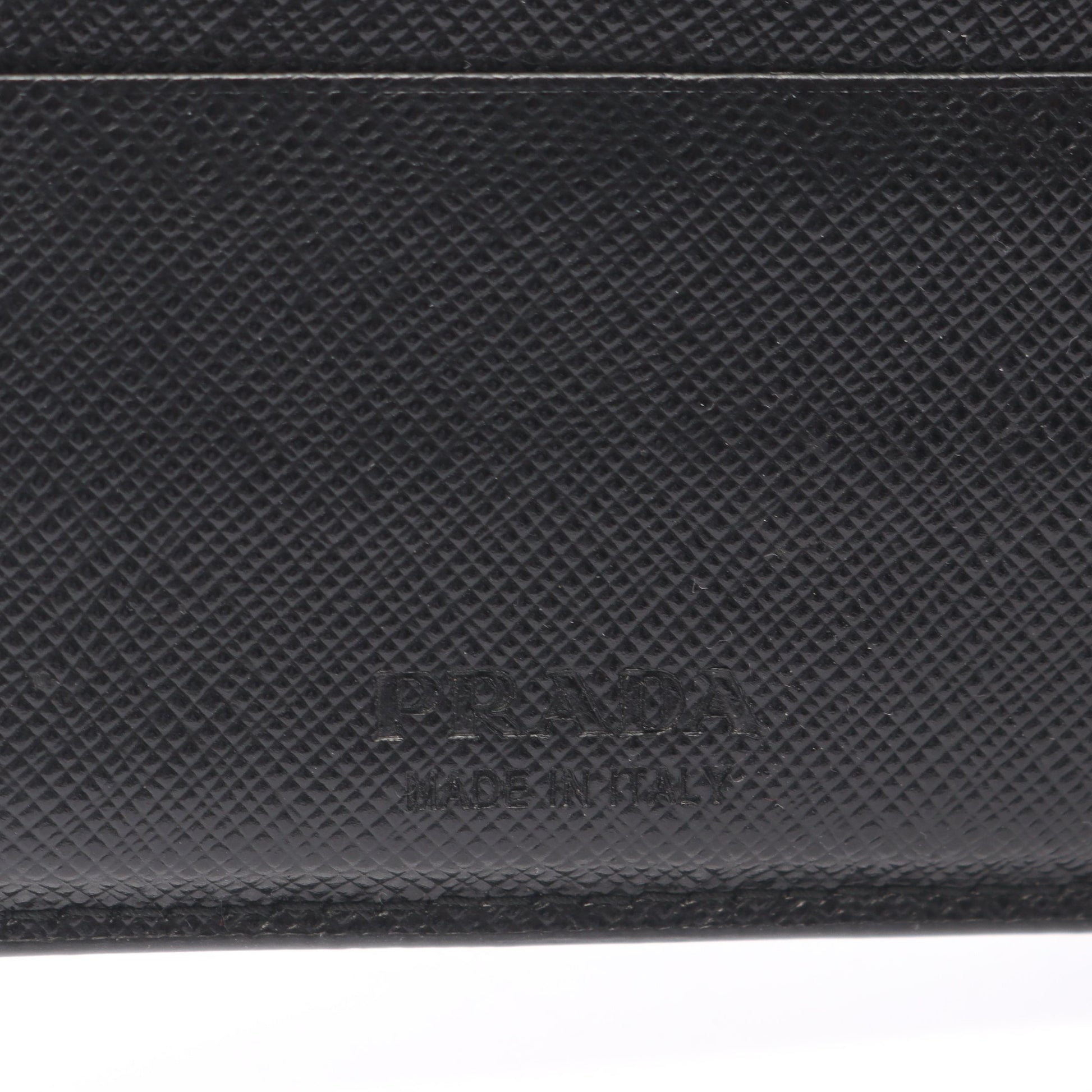 SAFFIANO BICOLO 二つ折り財布 サフィアーノレザー ブラック プラダ 財布・小物 PRADA