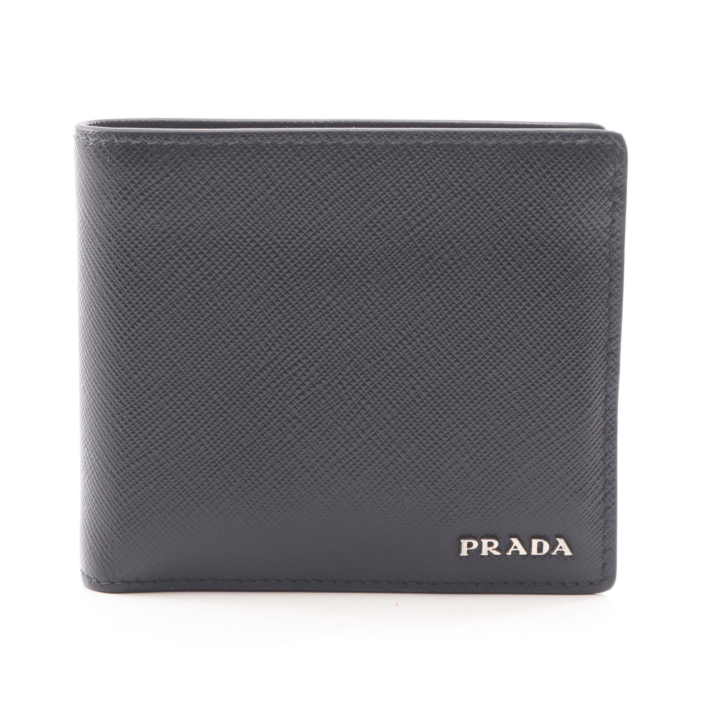 SAFFIANO BICOLO 二つ折り財布 サフィアーノレザー ブラック プラダ 財布・小物 PRADA