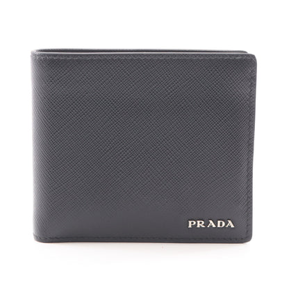 SAFFIANO BICOLO 二つ折り財布 サフィアーノレザー ブラック プラダ 財布・小物 PRADA