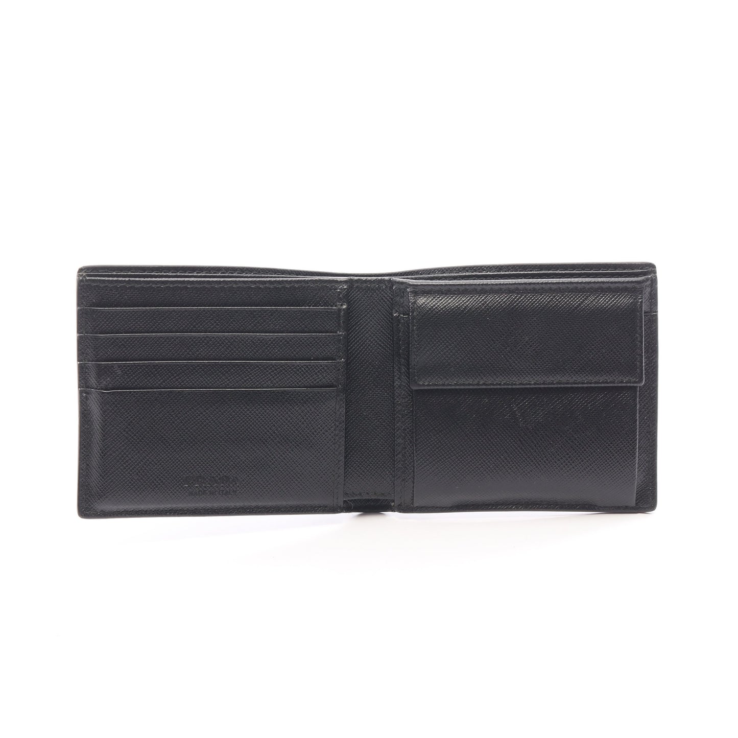 SAFFIANO BICOLO 二つ折り財布 サフィアーノレザー ブラック プラダ 財布・小物 PRADA