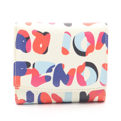 ロゴ グラフィティ 二つ折り財布 PVC ホワイト マルチカラー フェンディ 財布・小物 FENDI