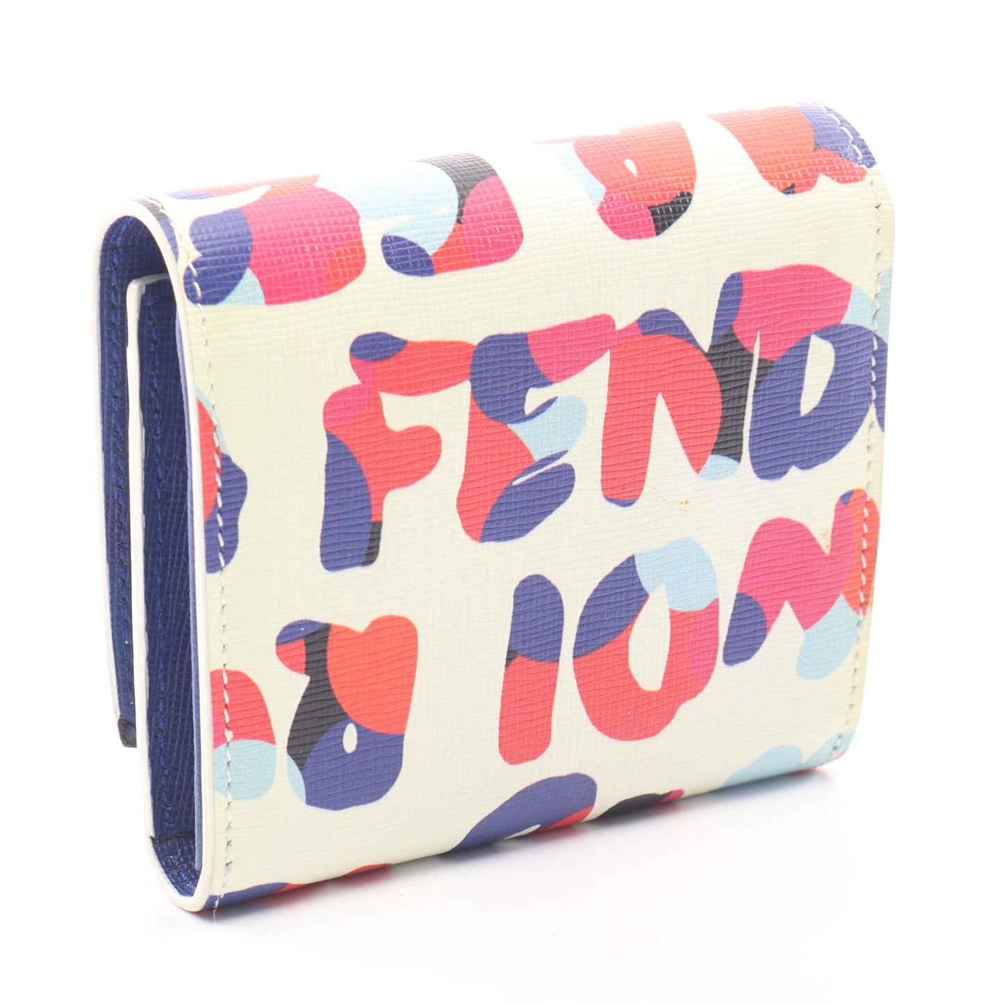 ロゴ グラフィティ 二つ折り財布 PVC ホワイト マルチカラー フェンディ 財布・小物 FENDI