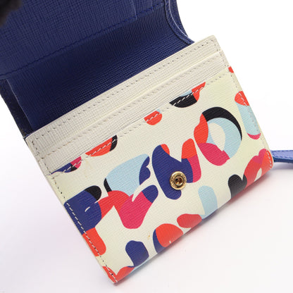 ロゴ グラフィティ 二つ折り財布 PVC ホワイト マルチカラー フェンディ 財布・小物 FENDI