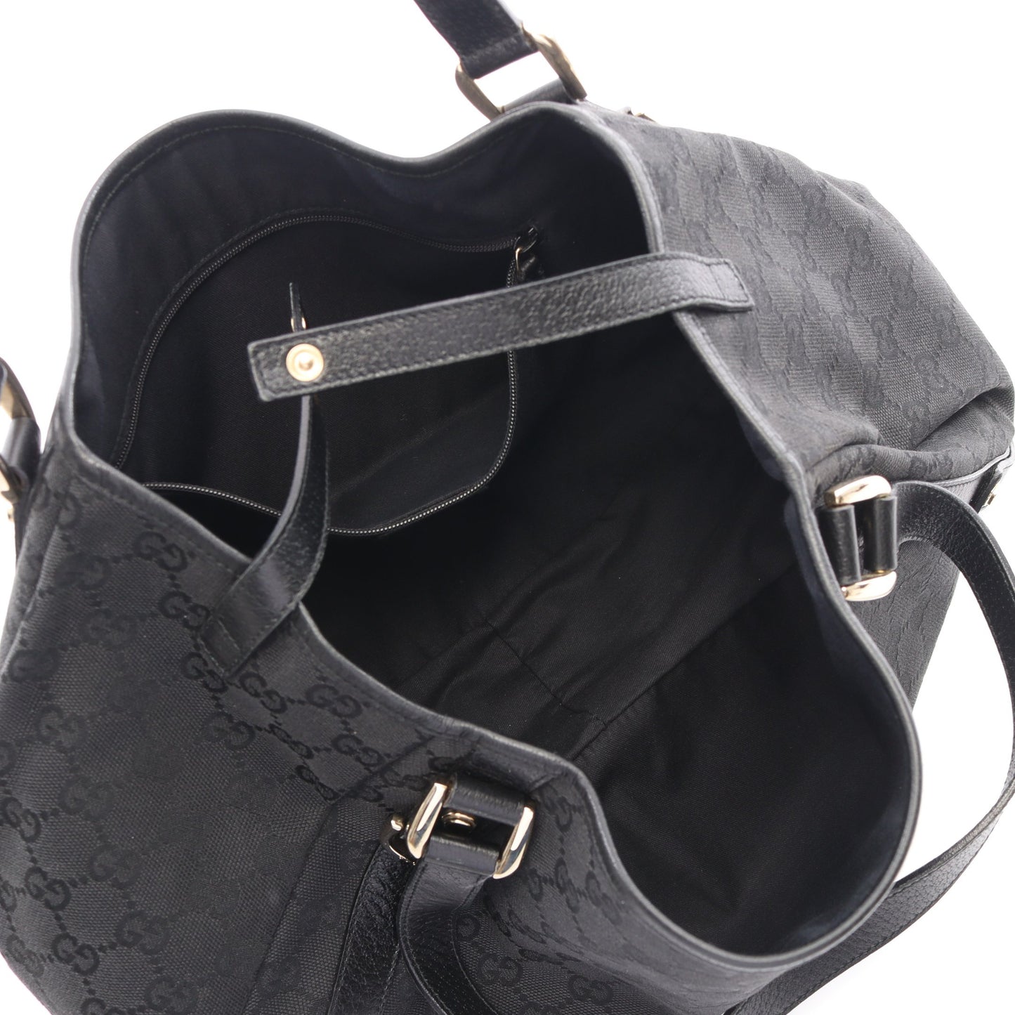 アビー GGキャンバス ショルダーバッグ キャンバス レザー ブラック グッチ バッグ GUCCI
