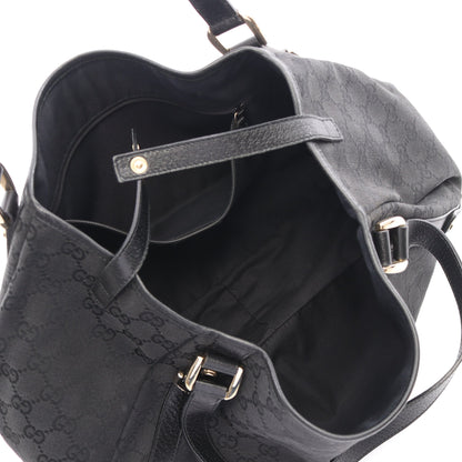 アビー GGキャンバス ショルダーバッグ キャンバス レザー ブラック グッチ バッグ GUCCI