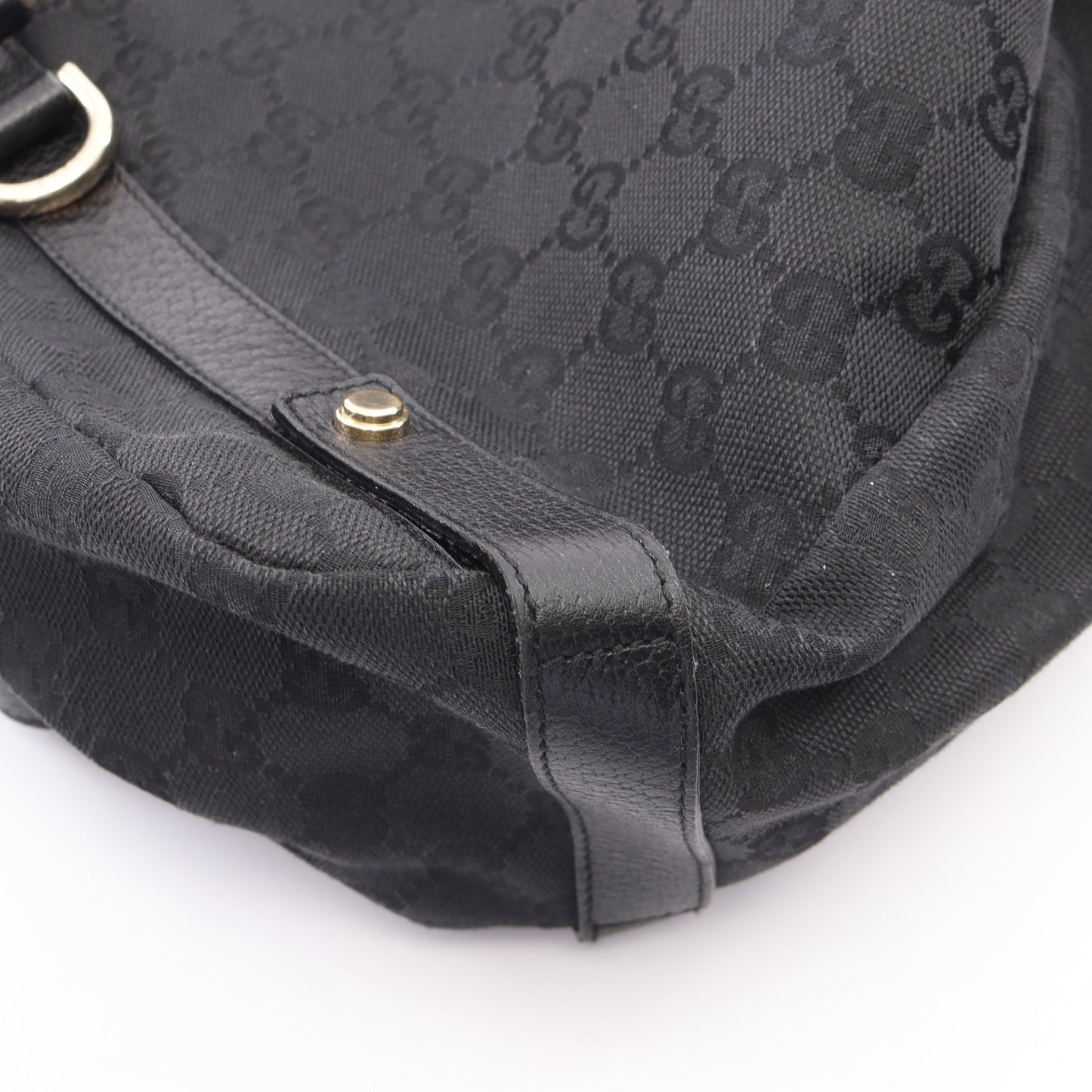 アビー GGキャンバス ショルダーバッグ キャンバス レザー ブラック グッチ バッグ GUCCI