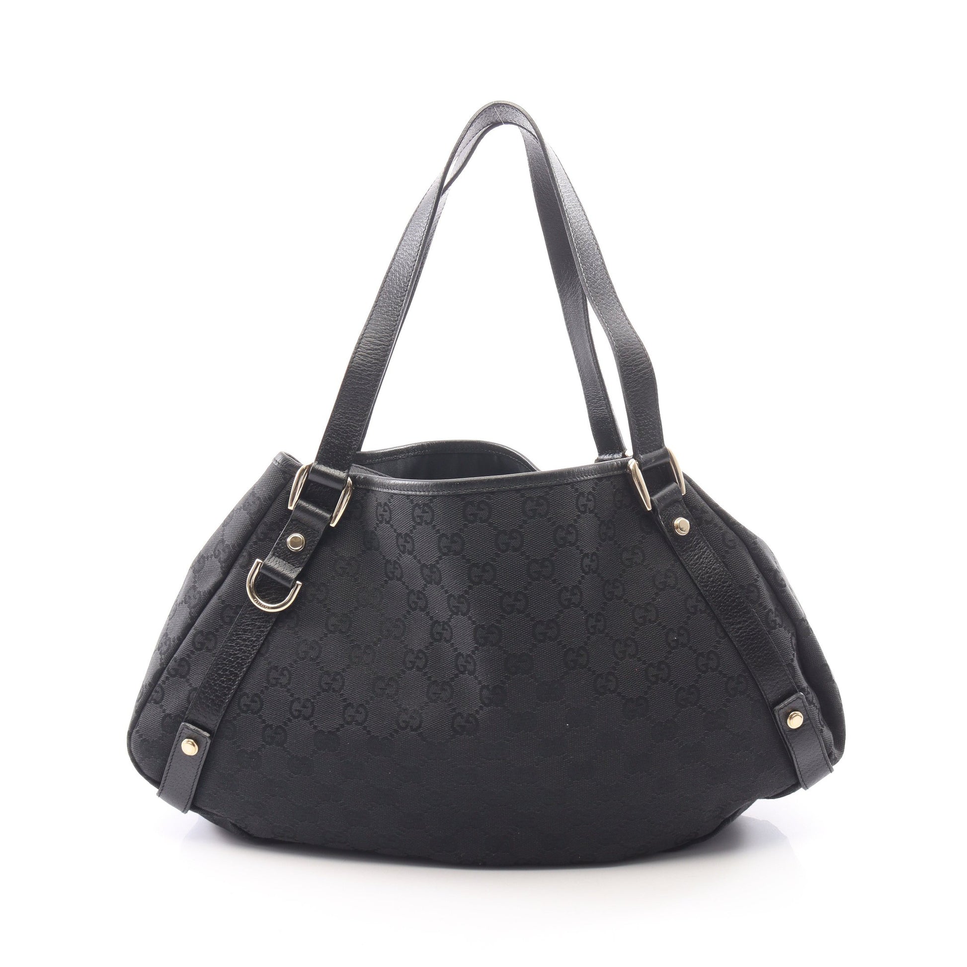 アビー GGキャンバス ショルダーバッグ キャンバス レザー ブラック グッチ バッグ GUCCI
