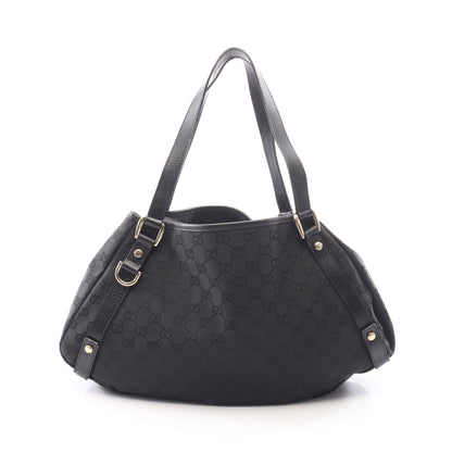 アビー GGキャンバス ショルダーバッグ キャンバス レザー ブラック グッチ バッグ GUCCI
