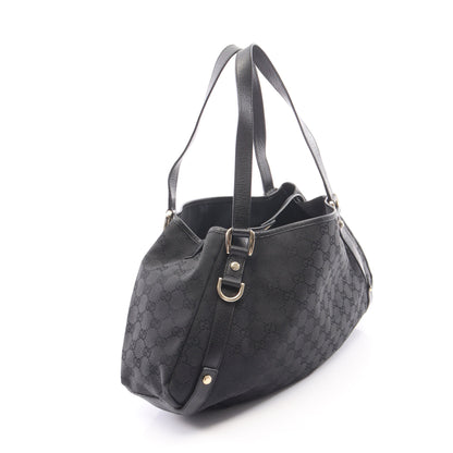 アビー GGキャンバス ショルダーバッグ キャンバス レザー ブラック グッチ バッグ GUCCI