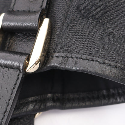 アビー GGキャンバス ショルダーバッグ キャンバス レザー ブラック グッチ バッグ GUCCI