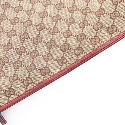 GGキャンバス ショルダーバッグ キャンバス レザー ベージュ ボルドー グッチ バッグ GUCCI