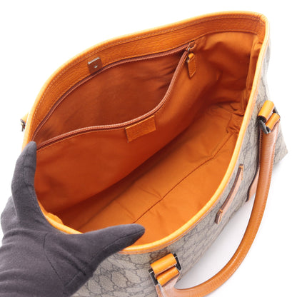 GGスプリーム ハンドバッグ トートバッグ PVC レザー ベージュ オレンジ グッチ