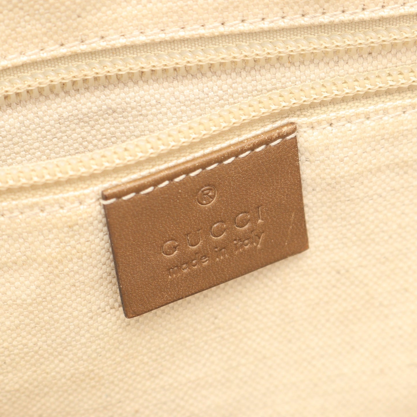 ディアマンテ ショルダーバッグ PVC レザー ベージュ ブラウン グッチ バッグ GUCCI