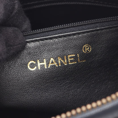 ココマーク ダイヤスティッチ チェーンショルダーバッグ ラムスキン ブラック ゴールド金具 シャネル