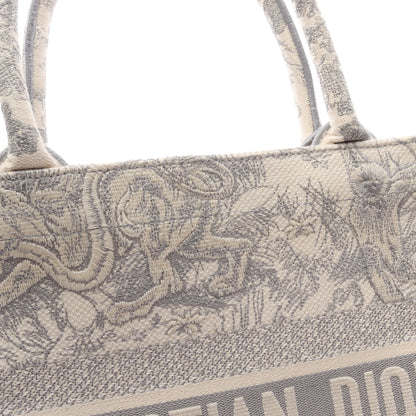 BOOK TOTE ブックトート ミディアム トワル ドゥ ジュイ ハンドバッグ トートバッグ キャンバス ライトグレー オフホワイト クリスチャンディオール