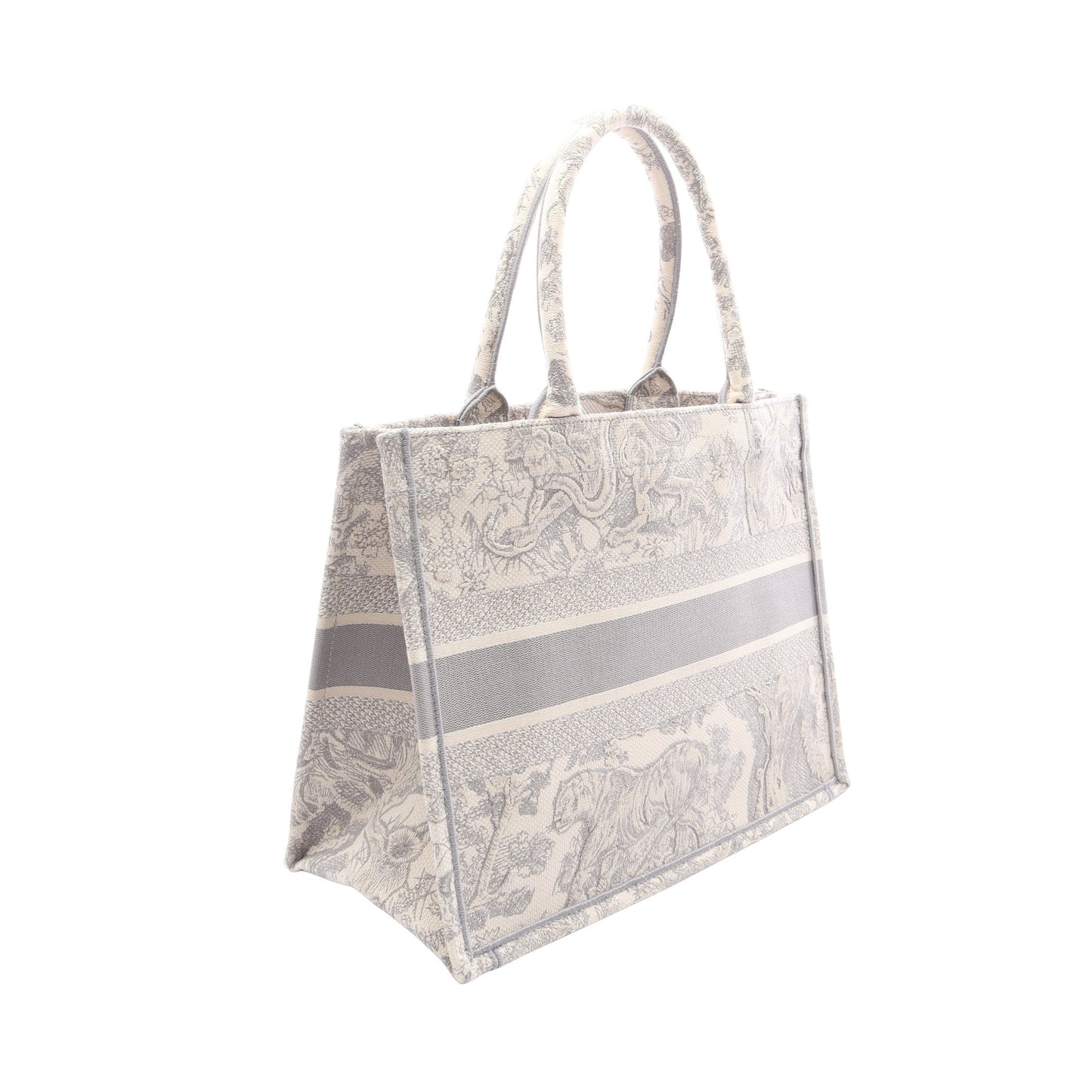 BOOK TOTE ブックトート ミディアム トワル ドゥ ジュイ ハンドバッグ トートバッグ キャンバス ライトグレー オフホワイト クリスチャンディオール