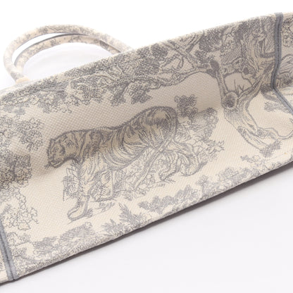 BOOK TOTE ブックトート ミディアム トワル ドゥ ジュイ ハンドバッグ トートバッグ キャンバス ライトグレー オフホワイト クリスチャンディオール