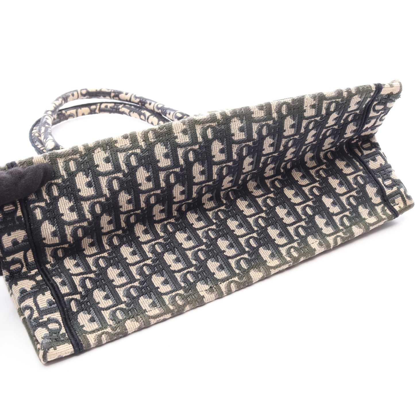 BOOK TOTE ブックトート ミディアム オブリークエンブロイダリー ハンドバッグ トートバッグ キャンバス ネイビー アイボリー クリスチャンディオール