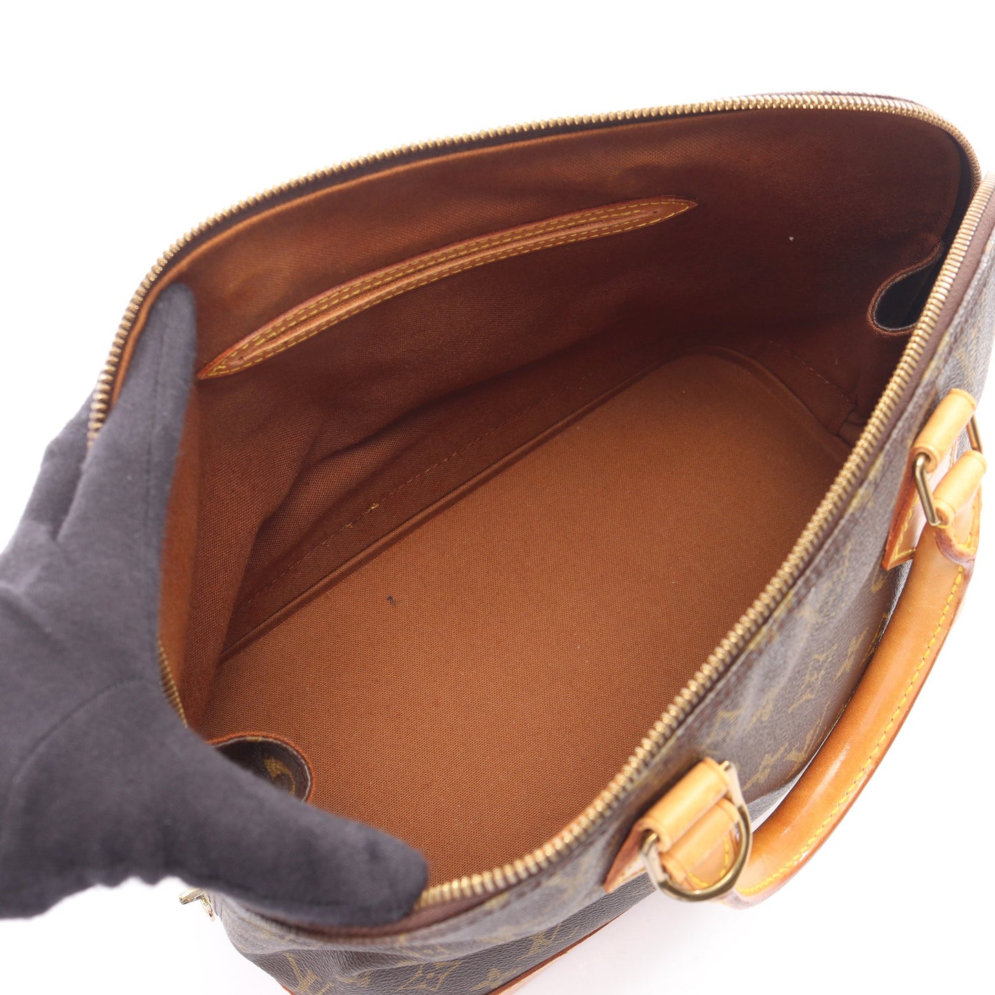 アルマPM モノグラム ハンドバッグ PVC レザー ブラウン ルイヴィトン バッグ LOUIS VUITTON
