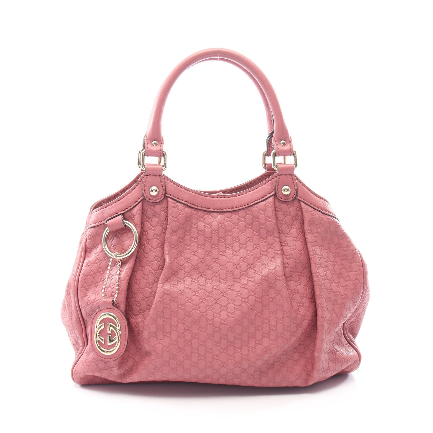 スーキー マイクログッチシマ ハンドバッグ レザー ピンク グッチ バッグ GUCCI