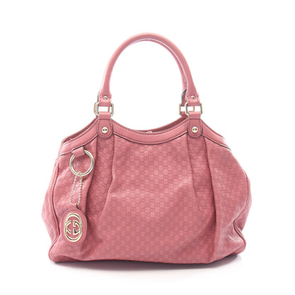 スーキー マイクログッチシマ ハンドバッグ レザー ピンク グッチ バッグ GUCCI