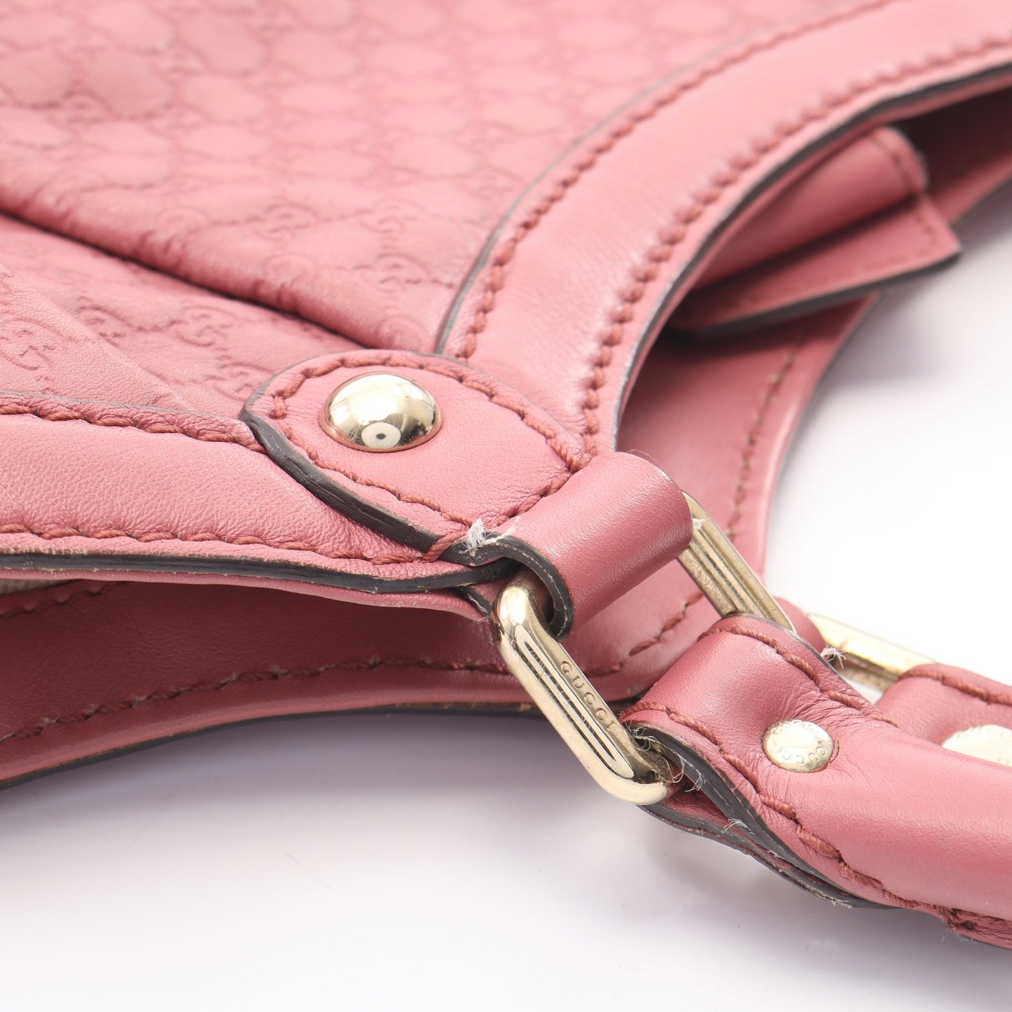 スーキー マイクログッチシマ ハンドバッグ レザー ピンク グッチ バッグ GUCCI