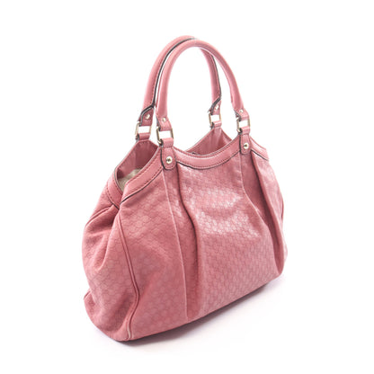 スーキー マイクログッチシマ ハンドバッグ レザー ピンク グッチ バッグ GUCCI
