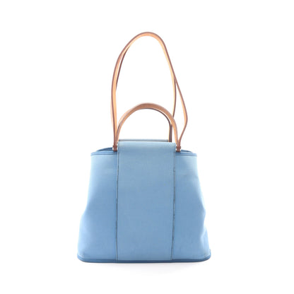カバックPM アズール ナチュラル 2WAY ショルダーバッグ トートバッグ トワルオフィシエ ヴァッシュハンター ブルー ライトブラウン シルバー金具 □O刻印 エルメス バッグ HERMES