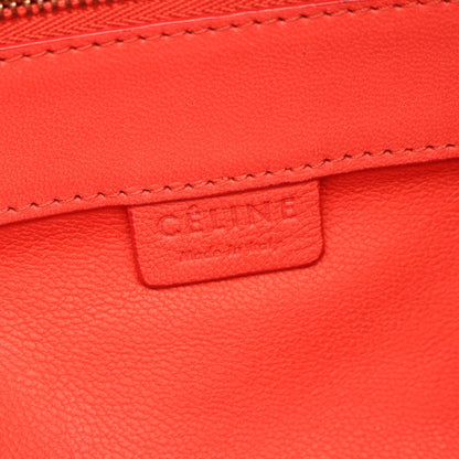 ホリゾンタル カバ スモール ハンドバッグ トートバッグ レザー オレンジレッド セリーヌ バッグ CELINE