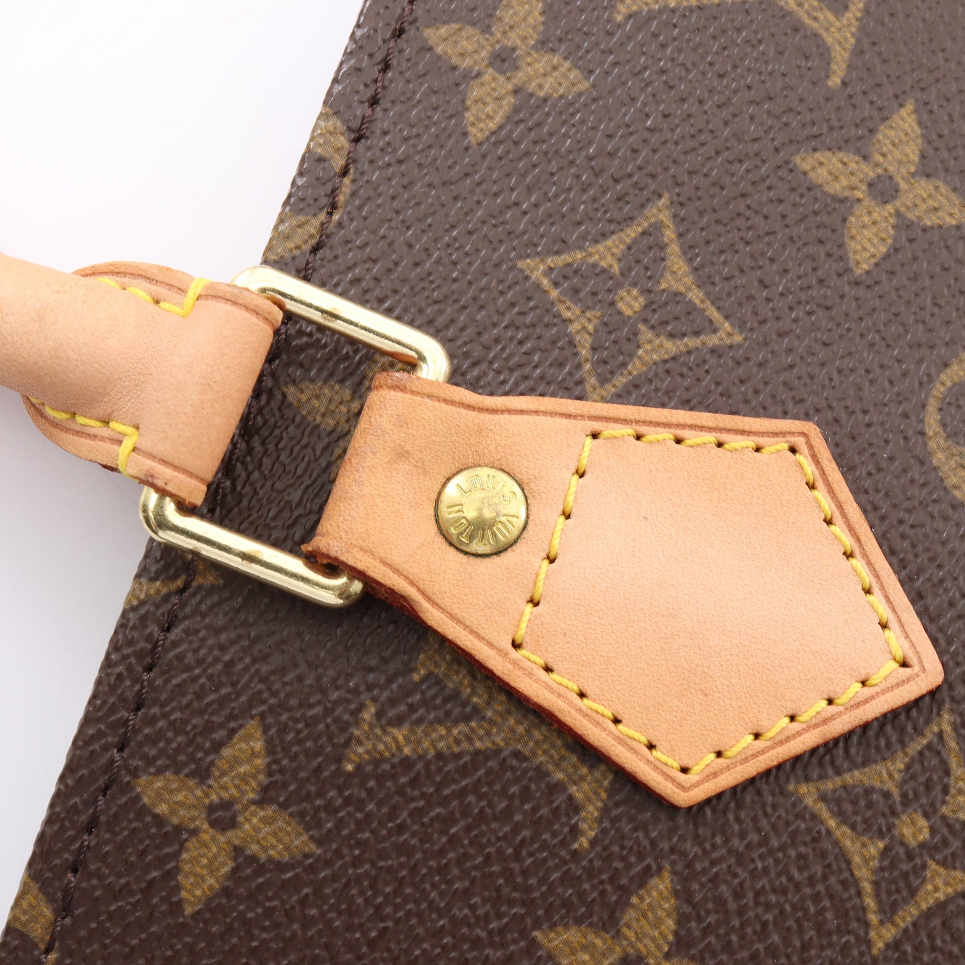 サックプラ モノグラム ハンドバッグ トートバッグ PVC レザー ブラウン ルイヴィトン バッグ LOUIS VUITTON