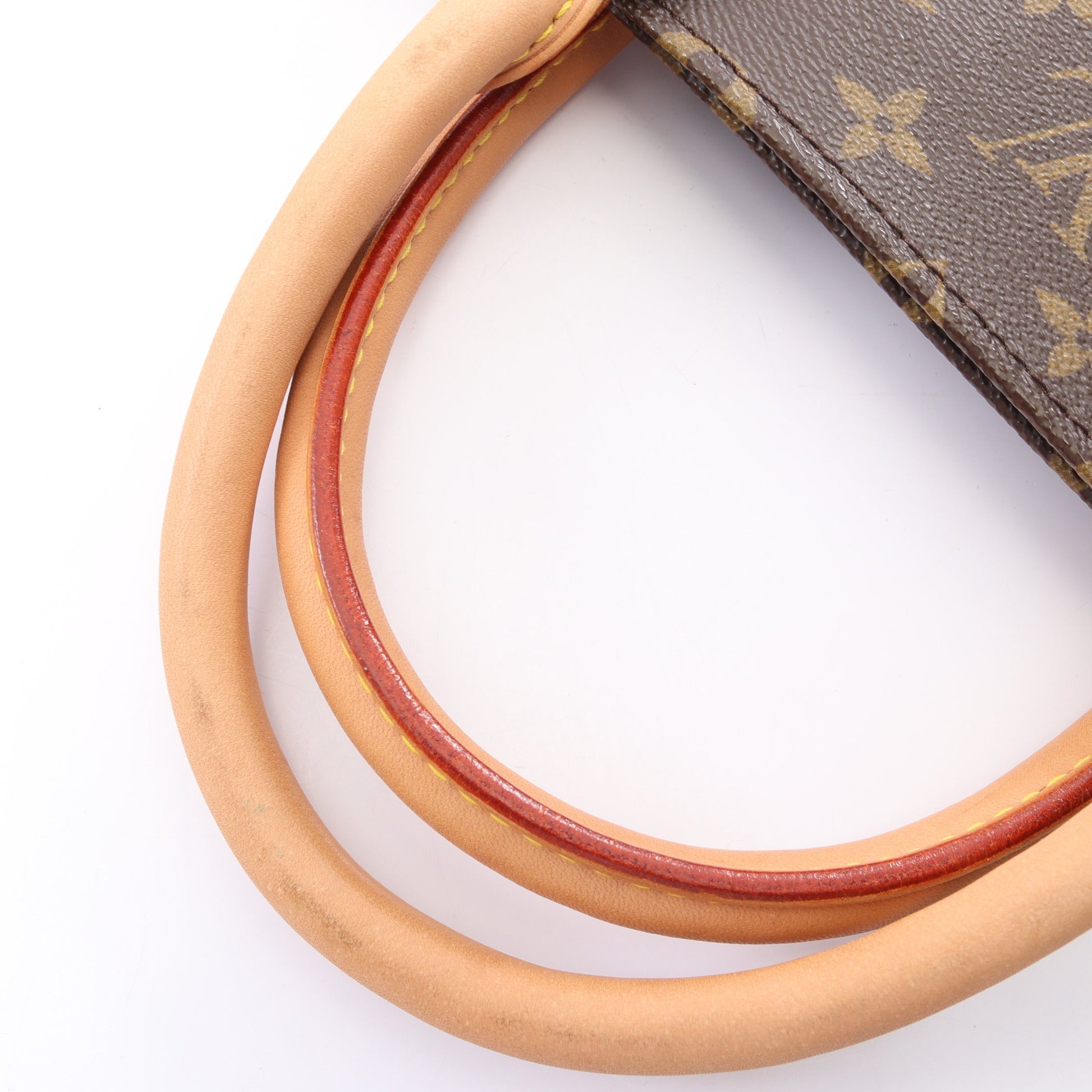 サックプラ モノグラム ハンドバッグ トートバッグ PVC レザー ブラウン ルイヴィトン バッグ LOUIS VUITTON